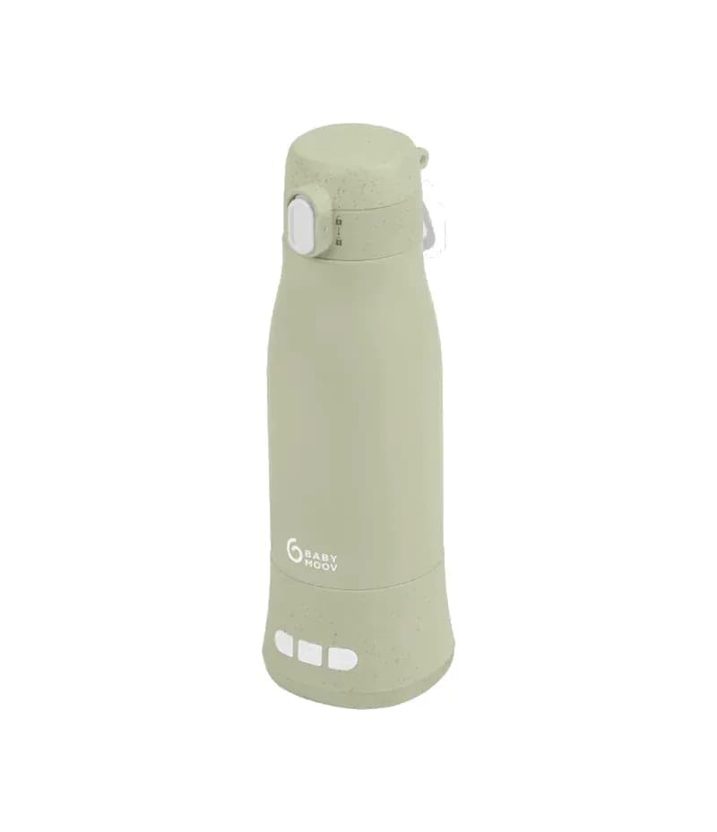 Babymoov - Moov & Feed Incalzitor de biberoane portabil si reincarcabil, Sage Green
