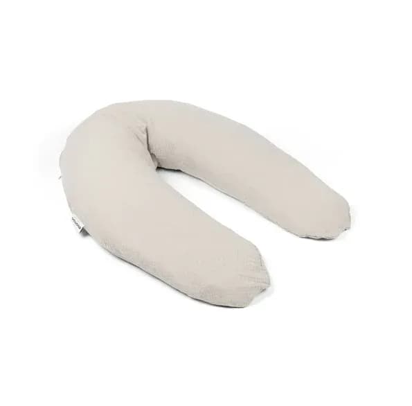 Doomoo - Perna mare 3 in 1 Comfy Big Tetra Almond din bumbac organic: perna gravide, suport pentru hranire, suport pentru bebe — imaginea 1