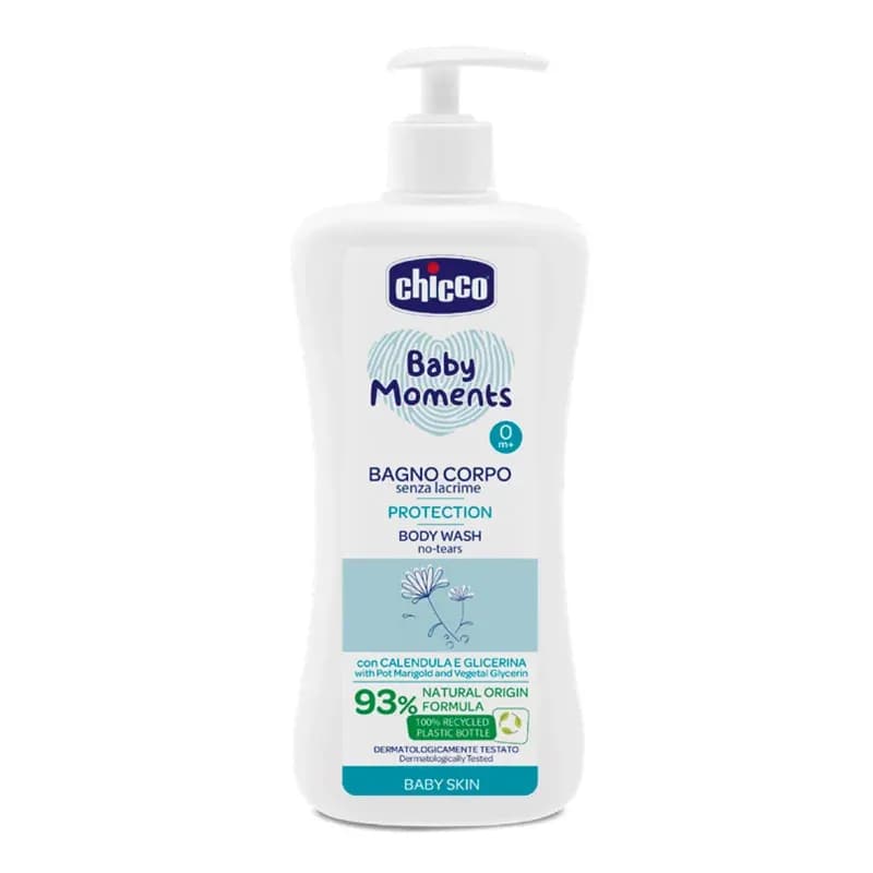 Gel de dus fara lacrimi Chicco Baby Moments Protection, 750ml, 0 luni+ — imaginea 1