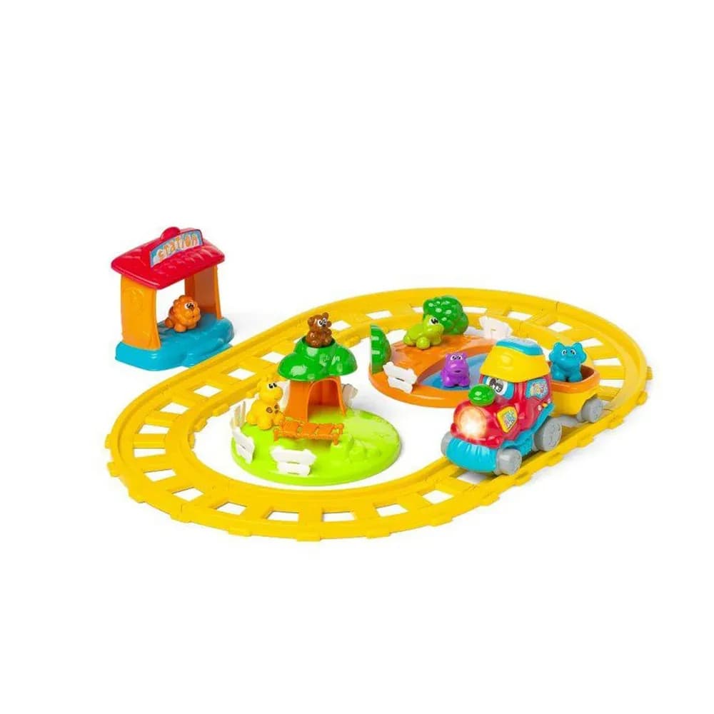 Jucarie electronica vorbitoare Chicco Trenuletul aventurii ABC, FR/EN, 1-4 ani — imaginea 1