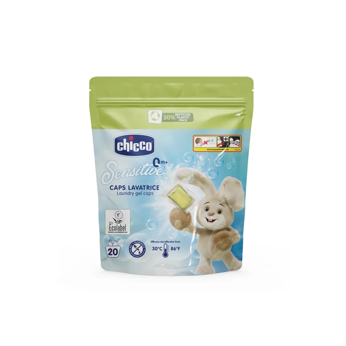 Detergent hipoalergenic Chicco Sensitive, 20 capsule, 0luni+ — imaginea 1