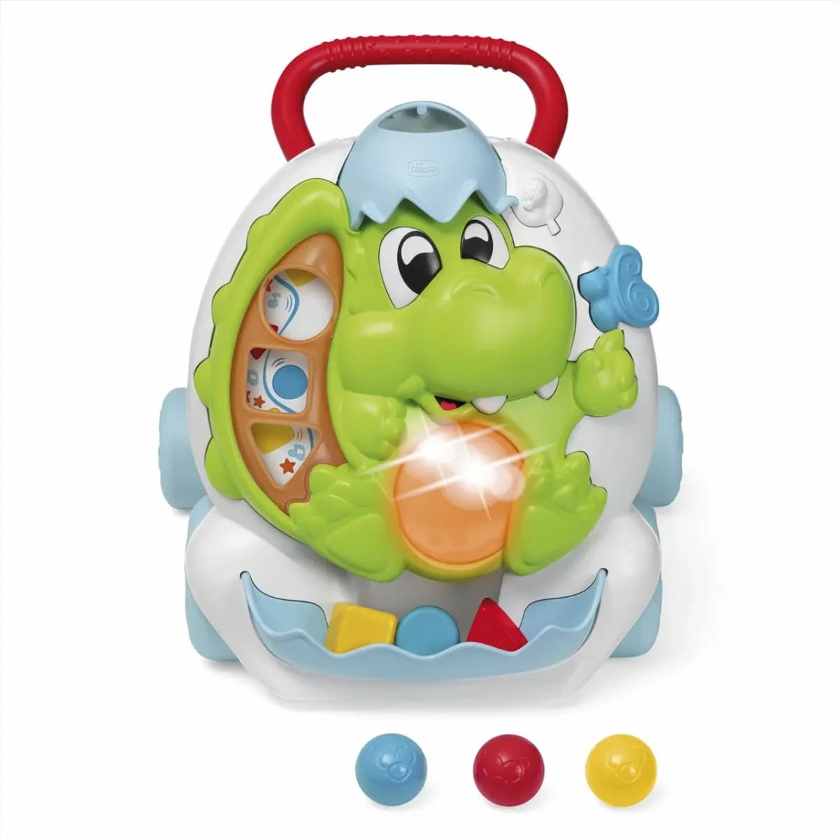 Jucarie Chicco 2 in 1, centru de activitati si antemergator Dinozaur, 9-24 luni — imaginea 1