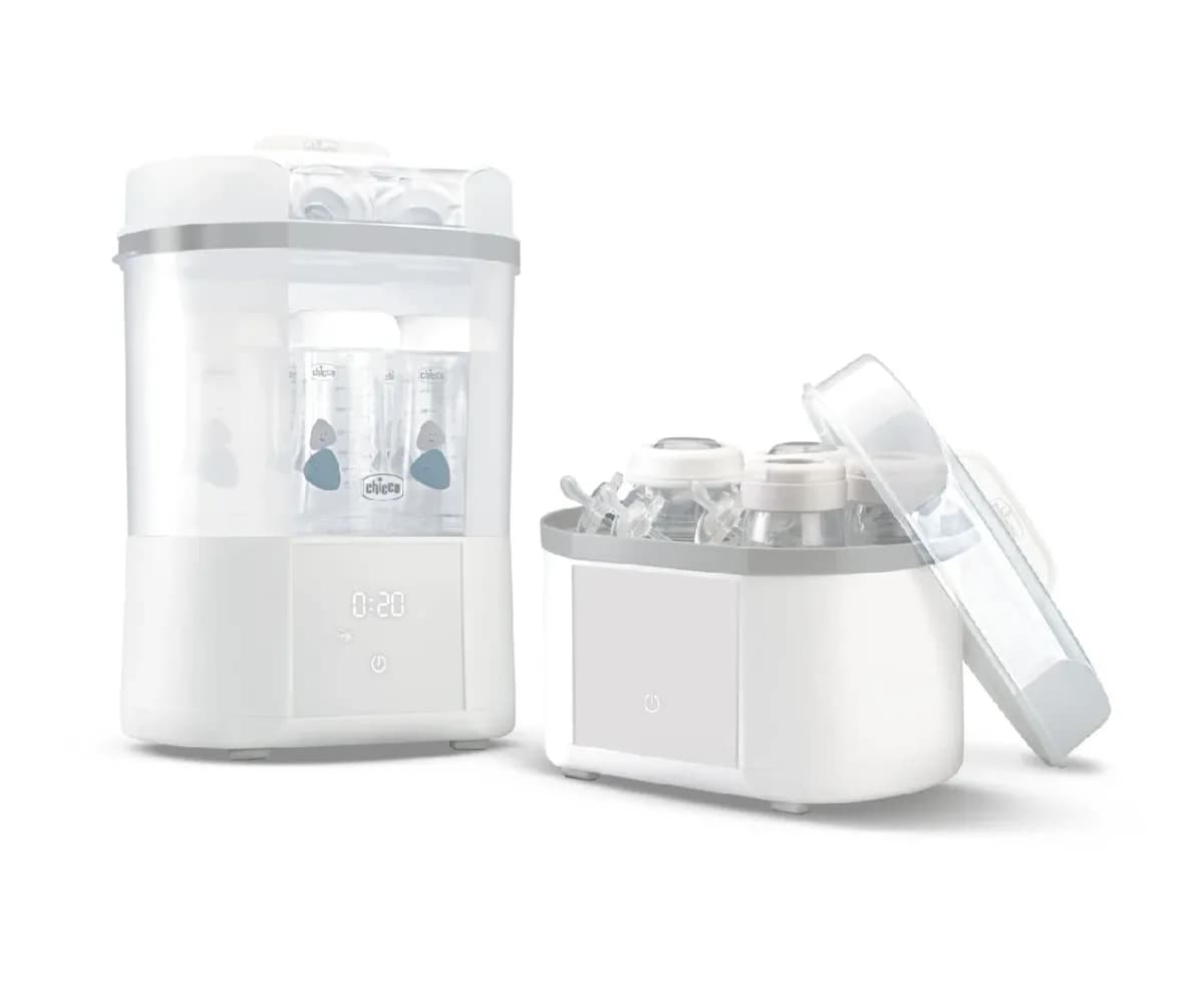Sterilizator electric digital Chicco cu uscator biberoane si accesorii mici, 0luni+ — imaginea 1