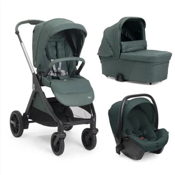Carucior copii 3 in 1 Chicco Bellagio 2, Fir Tree (verde inchis), 0luni+